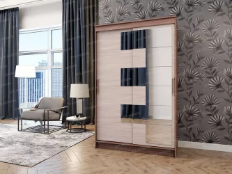 Шкаф-купе Ясень шимо темный/Ясень шимо светлый