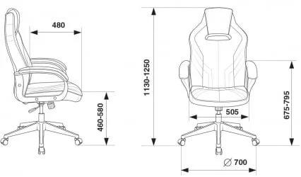 Кресло игровое Бюрократ VIKING 3 AERO BLACK EDITION (Л)