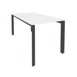 Рабочая станция на П-образном м/к ОНИКС О.МП-Д.РС-2.0.8 Белый Бриллиант/Антрацит / ONIX O.MP-D.RS-2.0.8