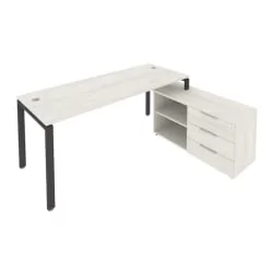 Рабочая станция на П-образном м/к с опорной тумбой правая Метал Сйстем Б.РС-СТС-2.5 Пр Наварра/Антрацит / Metal System