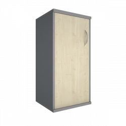 Шкаф низкий узкий левый Рива А.СУ-3.1 Л Клен/Металлик / Riva