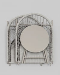 Комплект складной мебели для сада Солей светло-серый / Soley