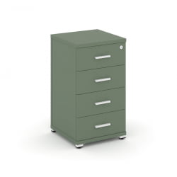 Тумба опорная/приставная с 4 ящиками CОНCЕПТ CН.ТУО-002 Б/В Кобо Белый / CONCEPT CN.TUO-002 B/W