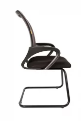 Кресло для посетителей CHAIRMAN 969 В (V)сетка серая/ткань черная