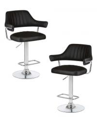 Стул барный ДОБРИН CХАРЛЙ (черный) 2 шт / DOBRIN CHARLY