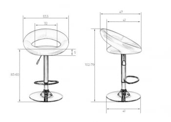 Стул барный ДОБРИН МИРА (желтый) 2 шт / DOBRIN MIRA