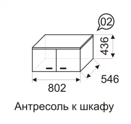 Антресоль к шкафу Принцесса 2