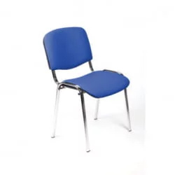 Стул ZP_UP_EChair Rio ИЗО хром к/з синий 550734