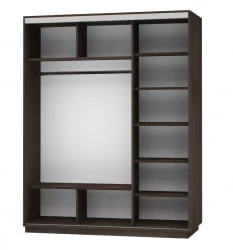 Шкаф-купе в коридор Экспресс Трио Элемент 1800х2400х Дуб венге / 1800х2400h