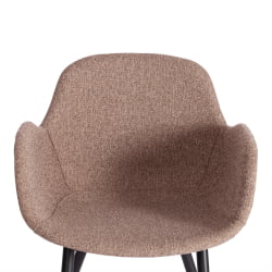 Стул VALENTINO (mod. PC45-2) металл/экокожа/ткань, 55 х 58 х 81 см, Brown (коричневый)/черный