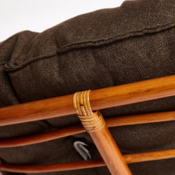 Кресло PAPASAN 23/01 W /с подушкой/ диаметр подушки 125 см, 115х101х104 см, Cognac (коньяк), ткань Коричневый, 3М7-147