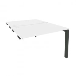 Стол-приставка двойной на П-образном м/к к опорным элем. ONIX O.MP-D.SPR-2.8 Белый Бриллиант/Антрацит