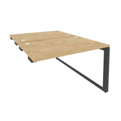 Стол-приставка двойной на О-образном м/к к опорым элем. ОНИКС О.МО-Д.СПР-2.8 Тиквуд Светлый/Антрацит / ONIX O.MO-D.SPR-2.8