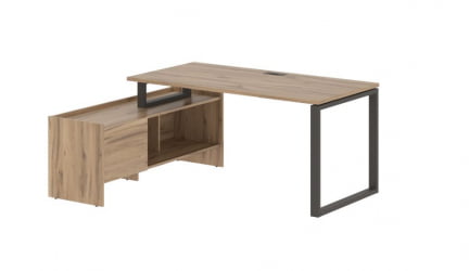 Стол с тумбой ЕДИС ЕКCТ 17814 Дуб Денвер светлый Мокко / EDIS EQCT