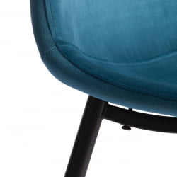 Стул для кухни BREEZE (mod. 4724) Велюр/металл , 44 х 53 х 87 см, Dark turquoise (темно-бирюзовый) HLR62 / черный