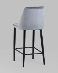 Стул полубарный Диего велюр Серый