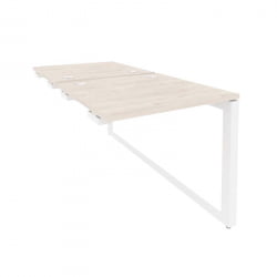 Стол-приставка двойной на О-образном м/к к опорым элем. ОНИКС О.МО-Д.СПР-0.8 Денвер Светлый/Белый / ONIX O.MO-D.SPR-0.8