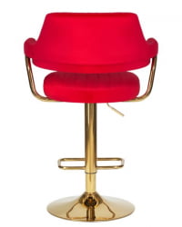 Стул барный ДОБРИН CХАРЛЙ ГОЛД (красный велюр (МДЖ9-45)) 2 шт / DOBRIN CHARLY GOLD (MJ9-45))