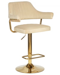 Стул барный ДОБРИН CХАРЛЙ ГОЛД (бежевый велюр (МДЖ9-10)) 2 шт / DOBRIN CHARLY GOLD (MJ9-10))