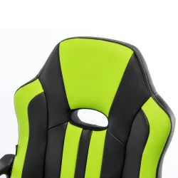 Кресло компьютерное BRABIX Stripe GM-202 экокожа Черный-зеленый