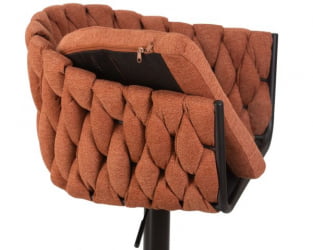 Стул барный DOBRIN LEON (оранжевая ткань (LAR 275-27)) 2 шт