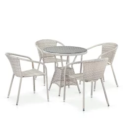 Комплект плетеной мебели T705ANT/Y137C-W85 Latte 4Pcs Комплект плетеной мебели T705ANT/Y137C-W85 Latte 4Pcs