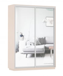 Шкаф-купе двухдверный Экспресс Дуо Экспенс 1600х2400х Дуб молочный / 1600х2400h