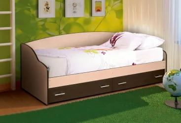 Кровать Софа №4 900*2000 Дуб молочный/Венге