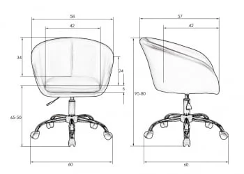 Офисное кресло для персонала DOBRIN BOBBY Чёрный