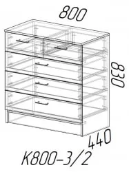 Детский комод Венге/Сосна Лоредо