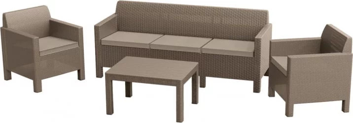 Зона отдыха Orlando set with 3 seat sofa капучино Зона отдыха Orlando set with 3 seat sofa капучино