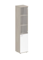 Шкаф высокий правый со стеклом Sigma SG.812.OD.WH.GL.R Дуб темный Белый Шкаф высокий правый со стеклом Sigma SG.812.OD.WH.GL.R Дуб темный Белый