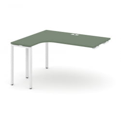 Стол-приставка к опорной тумбе/шкафу (левый) CONCEPT CN.OSAPR-006(L) Дуб Мали Белый