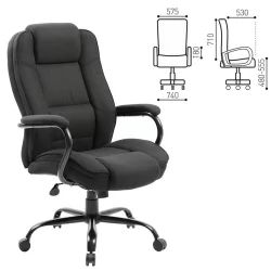 Кресло офисное BRABIX Heavy duty HD-002 ткань Черный
