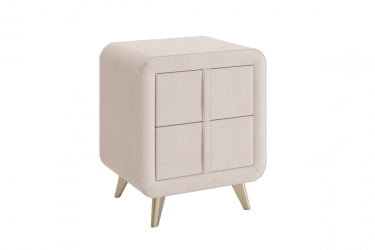 Тумба прикроватная Софи 2 ТМ-001.2 крем (велюр) / TM-001.2