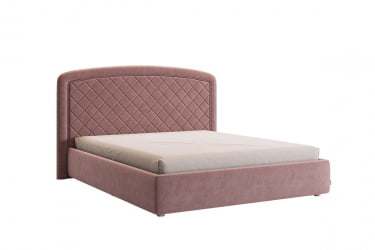 Кровать 1.6 Сильва 2 КМ1.6-18 пудра (велюр) / KM1.6-18