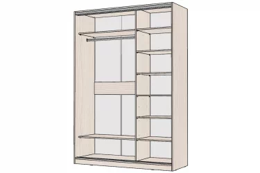 Шкаф-купе 2-х дверный Виктория 1600х584х2300, Бодега светлая 16ДЛДЗ-ПП-Бс 310-307