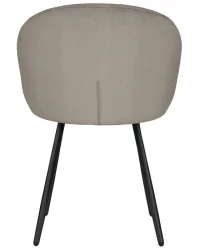 Стул обеденный ДОБРИН НАОМИ (ЭМАЛЬ ЧЕРНЫЙ МУАР велюр Катаниа Кокоа) / DOBRIN NAOMI Catania Cocoa)