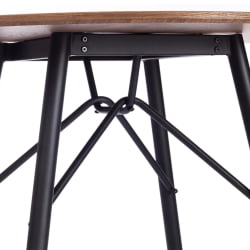 Стол RUSTO (mod. 283) МДФ/металл, D100 х 75 см, Black (Черный) / Walnut (Орех)