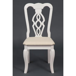 Стул Афродита/ Aphrodite дерево гевея, 46х54х99см, butter white, ткань кремовая с рисунком (3321)
