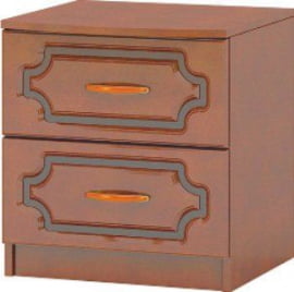 Тумба прикроватная с 2-мя ящиками Лак/орех