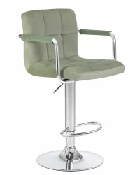 Стул барный DOBRIN KRUGER ARM Мятный велюр MJ9-87