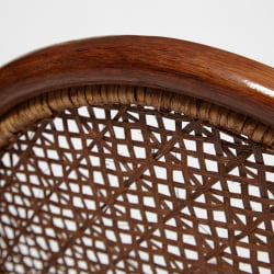 Кресло-качалка MILANO (разборная) / без подушки / ротанг top quality, 58x136x103 см, Pecan (орех)