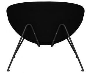 Кресло дизайнерское ДОБРИН ЕМИЛЙ (черный ткань АФ9, черное основание) 2 шт / DOBRIN EMILY AF9,