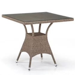 Плетеный стол T197BT-W56-80x80 Light brown Плетеный стол T197BT-W56-80x80 Light brown