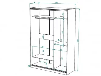 Белый шкаф-купе с зеркалом Виктория 1600х584х2300, Белый 16ДЗЗЗДЗЗЗ-Б 310-294
