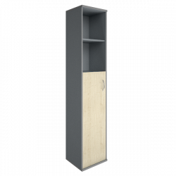 Шкаф высокий узкий левый Riva А.СУ-1.6 Л Клен/Металлик