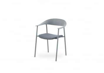 Стул Eila с подушкой пластик серый