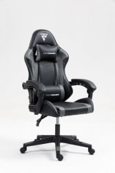 Кресло спортивное ТопЧаирс Коммандер черно-серый / TopChairs Commander