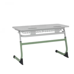 Парта двухместная регулируемая по высоте СМАРТЙ (рост 5-7) Оливковый/Серый / SMARTY